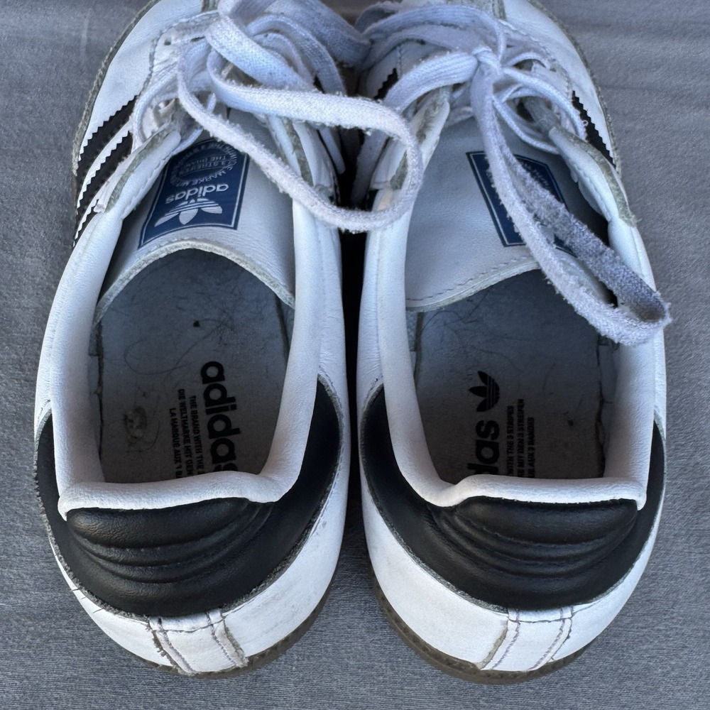 Size 4.5 - adidas Samba Classic OG J Cloud White Core Black IE3675 Kids - Picture 7 of 10